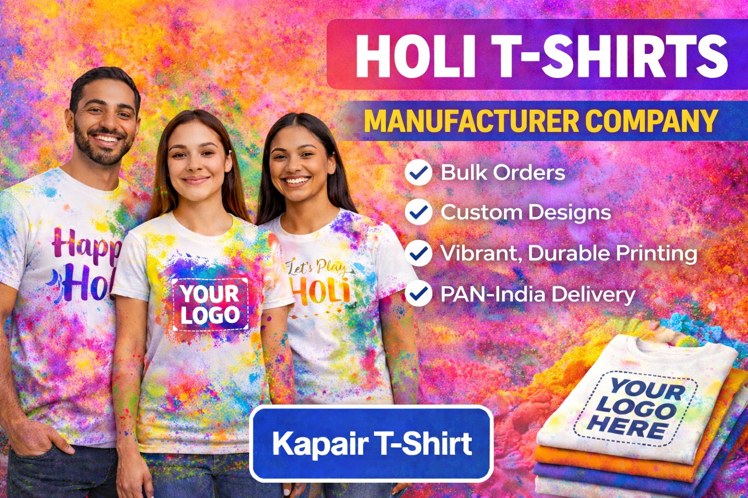 Holi T-Shirt Manufacturer Company Holi T-Shirt Manufacturer Company