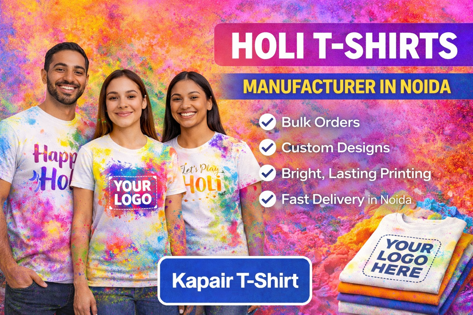 Holi T-Shirt Manufacturer in Noida Holi T-Shirt Manufacturer in Noida