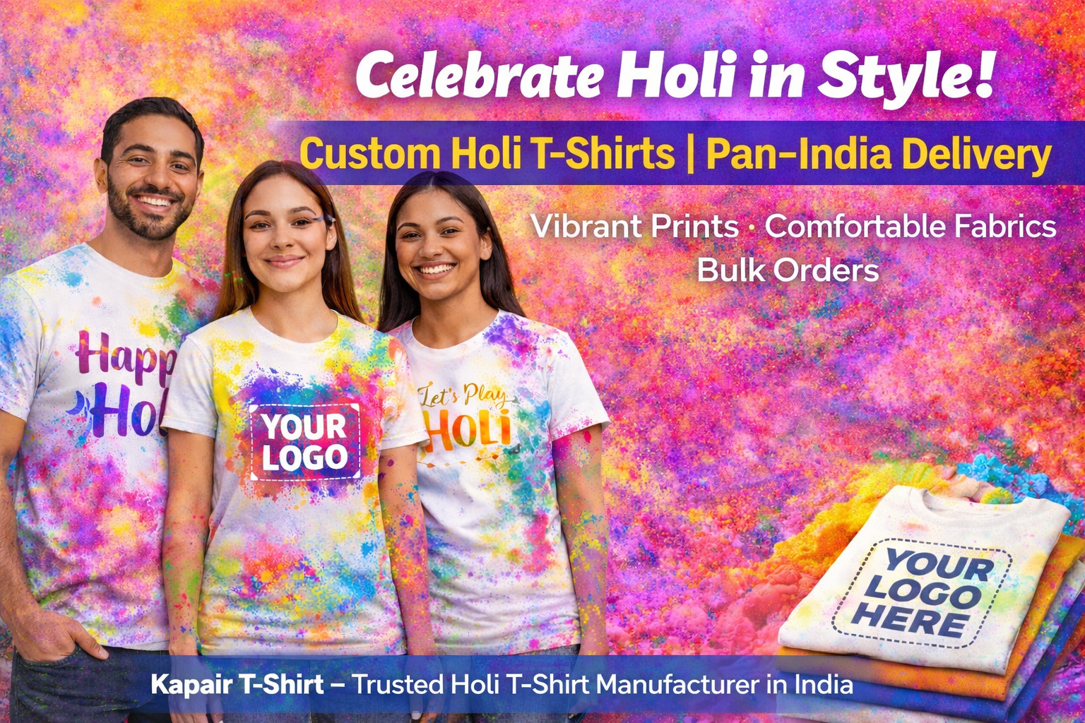 Holi T-Shirt Manufacturer Company in India Holi T-Shirt Manufacturer Company in India