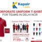 Corporate T-Shirt Manufacturer in Delhi | Custom Bulk Corporate T-Shirts by Kapair T-Shirt