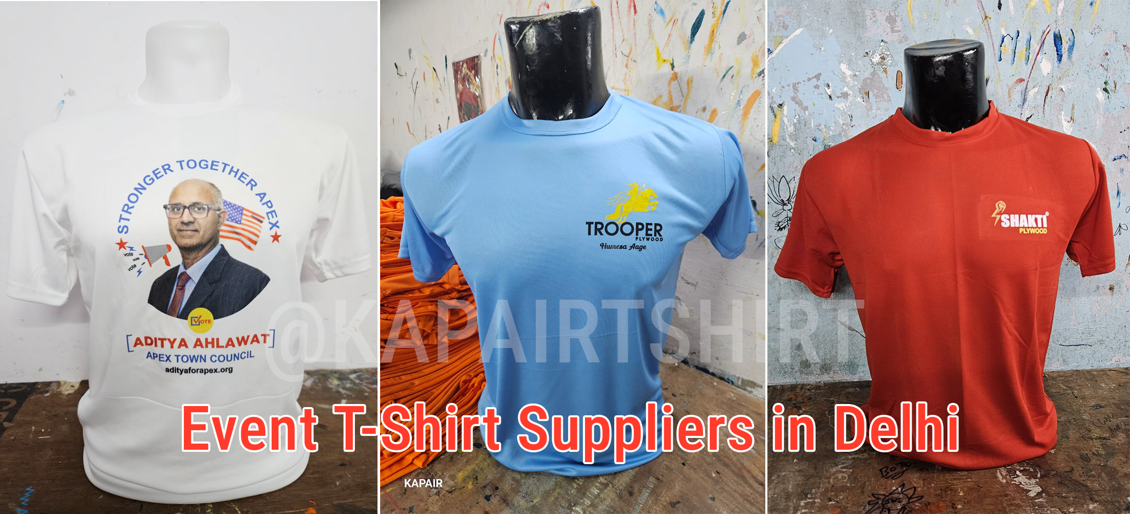 Event T-Shirt Suppliers in Delhi – Premium Custom Printing by Kapair T-Shirt
