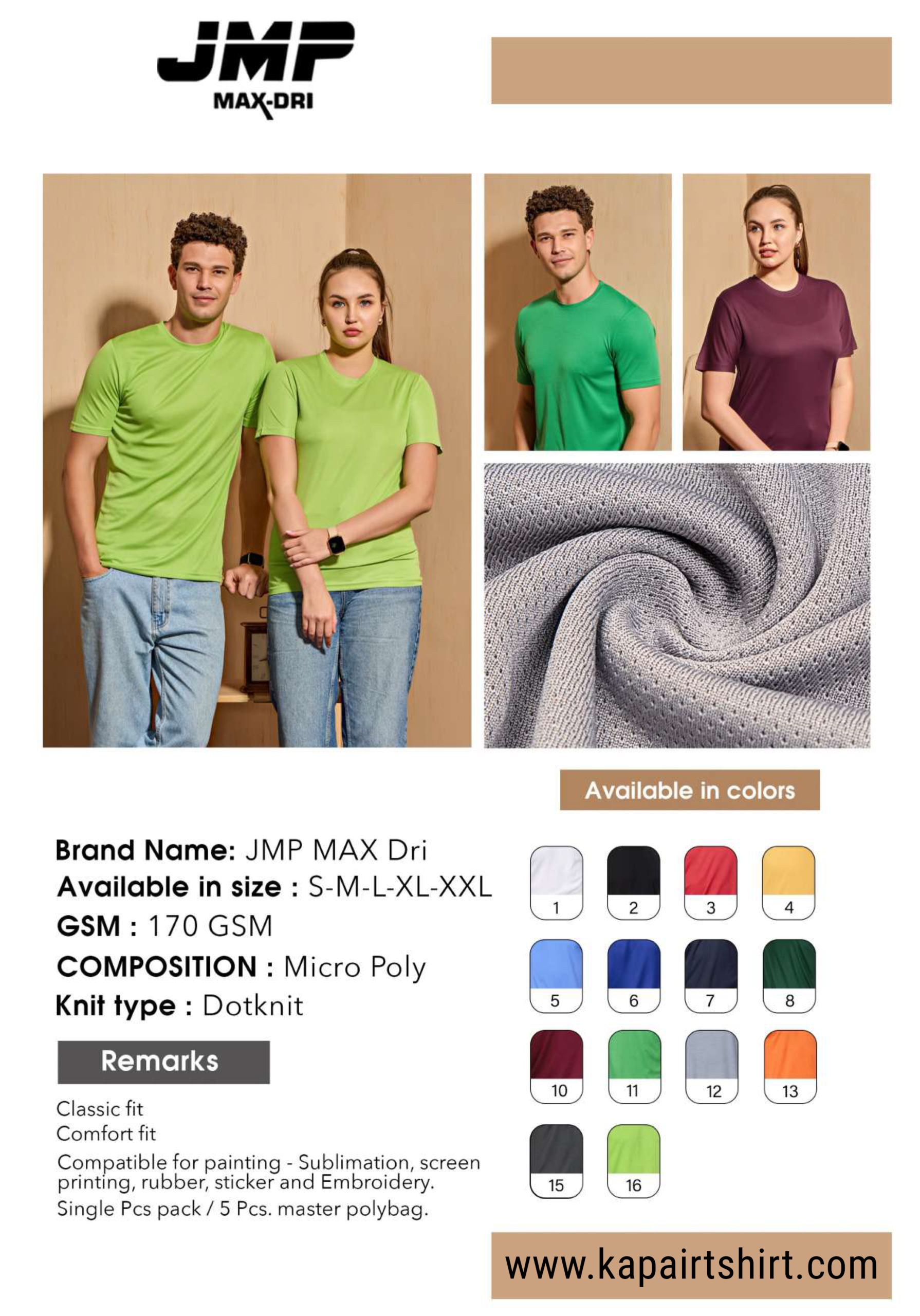 JMP Max Dri T-Shirts Manufacturers in Delhi JMP Max Dri T-Shirts Manufacturers in Delhi
