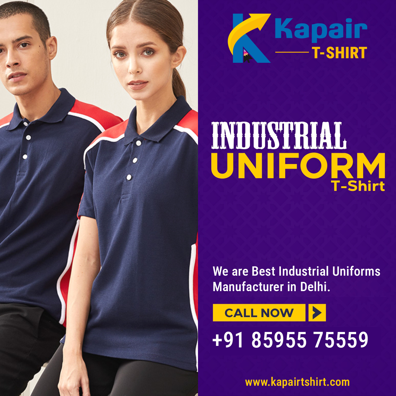Uniform T-Shirt with Company Logo – Build a Professional Brand Identity with Kapair T-Shirt