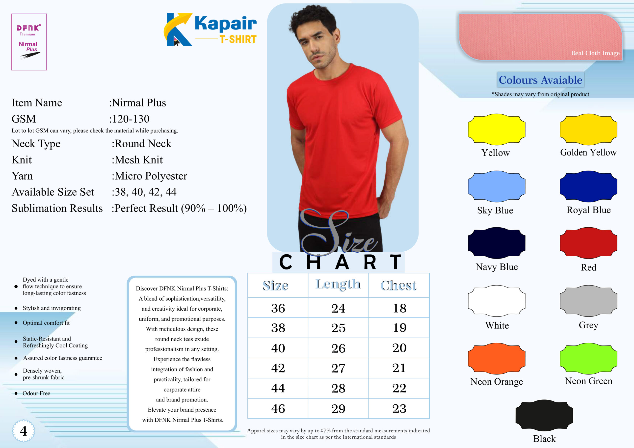 Nirmal Plus T-Shirt Wholesale Supplier | Bulk Promotional Tees Nirmal Plus T-Shirt Wholesale Supplier | Bulk Promotional Tees
