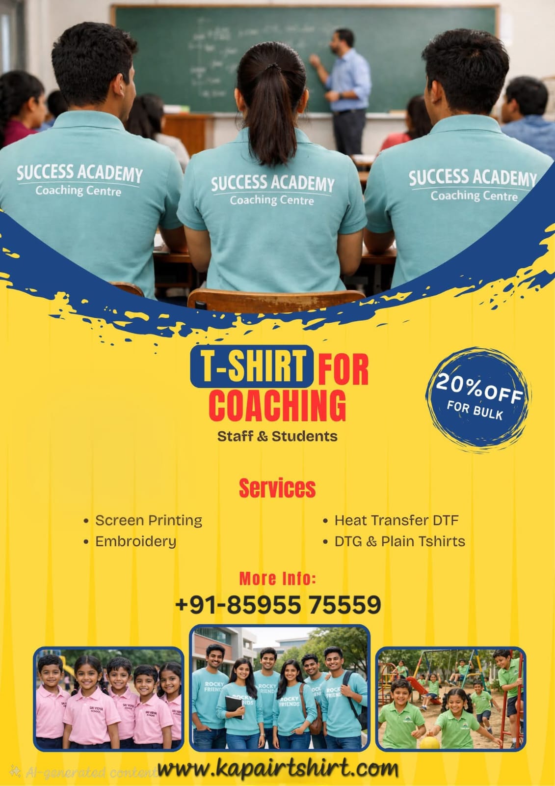 Coaching Institute T-Shirts | Custom Promotional T-Shirt