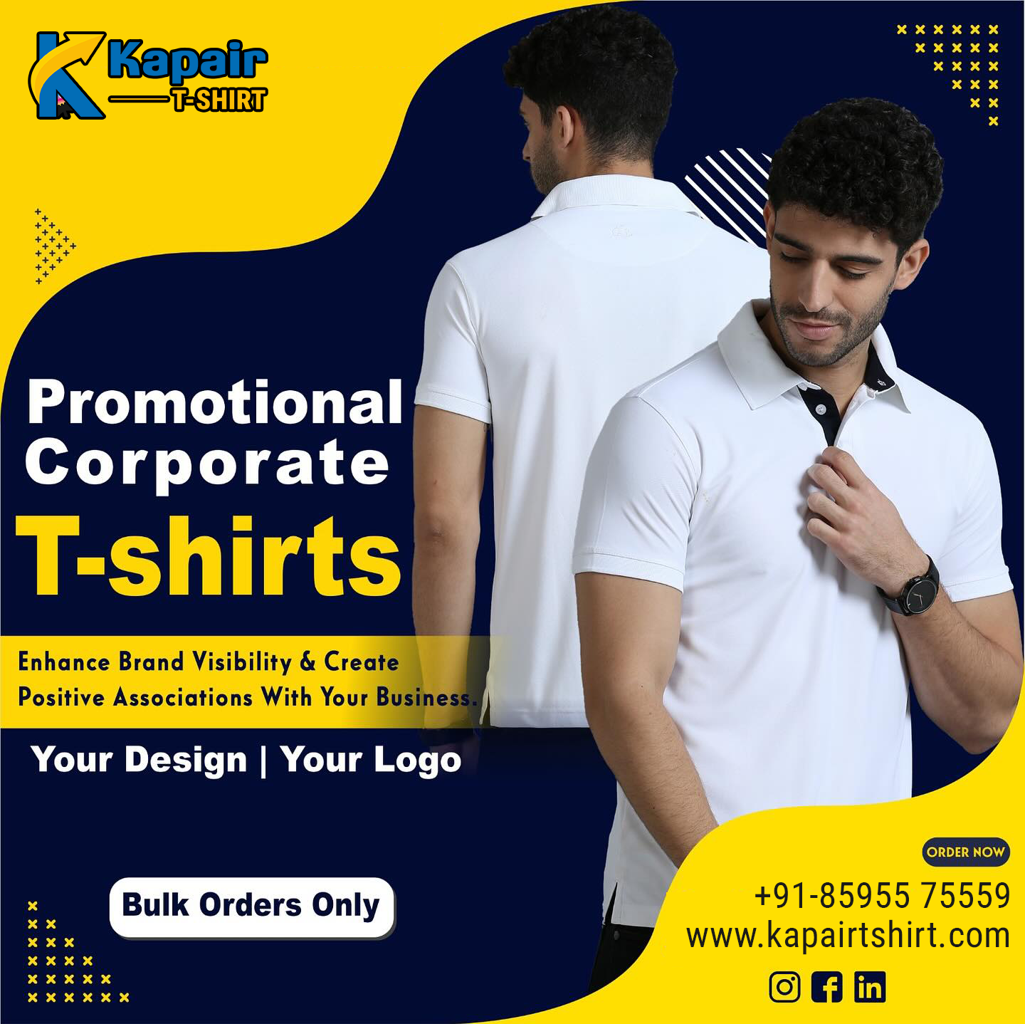 Corporate T-Shirt Printing in India – Premium Customized Apparel by Kapair T-Shirt